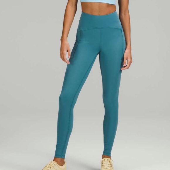 lululemon athletica Pants - Lululemon Power Thru High-Rise Tight 28" Capture Blue Size 2